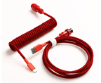 COILED KEYBOARD CABLE - RED